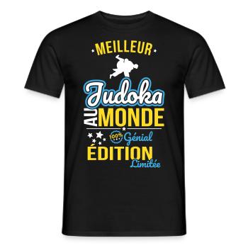 Bester Judoka der Welt - 100% genial - Männer T-Shirt - Schwarz - Vorne - AI Model Male 178 light (178cm)