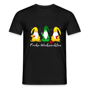 Frohe Weihnachten Wichtel - Männer T-Shirt - Schwarz - Vorne - AI Model Male 178 light (178cm)