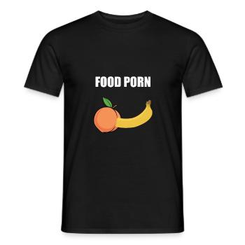 Food Porn - Männer T-Shirt - Schwarz - Vorne - AI Model Male 178 light (178cm)