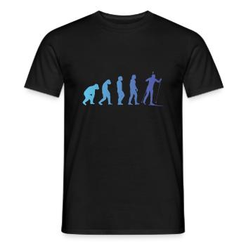 Biathlon Sports d’hiver Evolution Cadeau Biathlète - T-shirt homme - noir - Devant - AI Model Male 178 light (178cm)