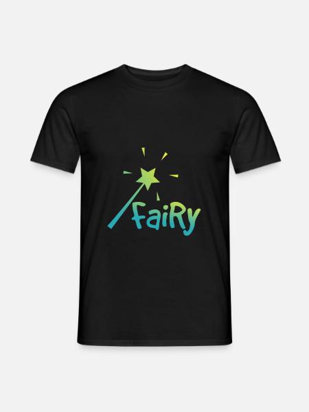 Hada con una varita - hadas con una varita mágica - Camiseta hombre - negro