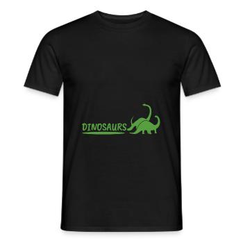 Dinosaurs en vert - dinosaures en vert - T-shirt homme - noir - Devant - AI Model Male 178 light (178cm)