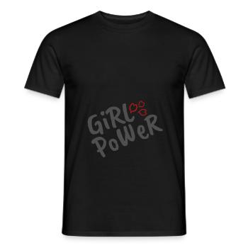 Girl power - Men's T-Shirt - black - Front - AI Model Male 178 light (178cm)