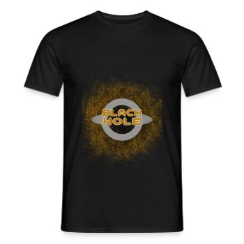 Black hole - Schwarzes Loch - Männer T-Shirt - Schwarz - Vorne - AI Model Male 178 light (178cm)