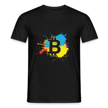 Bitcoin EauBTC Crypto Moon - T-shirt homme - noir - Devant - AI Model Male 178 light (178cm)