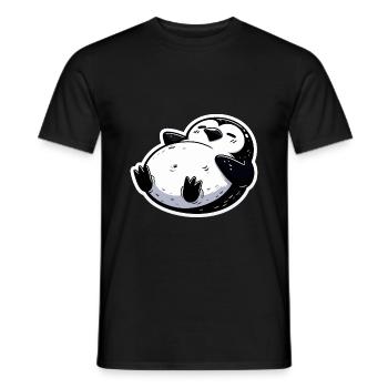Fetter Pinguin Lustiger Pinguin Geschenk - Männer T-Shirt - Schwarz - Vorne - AI Model Male 178 light (178cm)