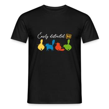 I'm crazy about cats, domestic cats, wild cats - Men's T-Shirt - black - Front - AI Model Male 178 light (178cm)