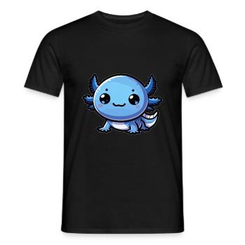 Cadeau mignon bleu Axolotl Axolotl - T-shirt homme - noir - Devant - AI Model Male 178 light (178cm)