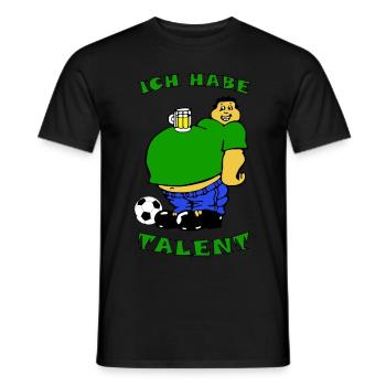 Ich habe Talent Bier Krug auf dem Bauch Bier - Männer T-Shirt - Schwarz - Vorne - AI Model Male 178 light (178cm)