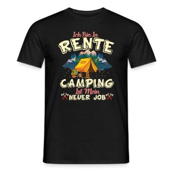 Campen Camper Camping Rente Pension Zelt Geschenk - Männer T-Shirt - Schwarz - Vorne - AI Model Male 178 light (178cm)
