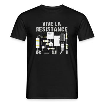 Viva La Resistance Resistance Electrical Engineering - Men's T-Shirt - black - Front - AI Model Male 178 light (178cm)