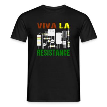 Viva La Resistance Resistance Funny Electronics Technician - Men's T-Shirt - black - Front - AI Model Male 178 light (178cm)