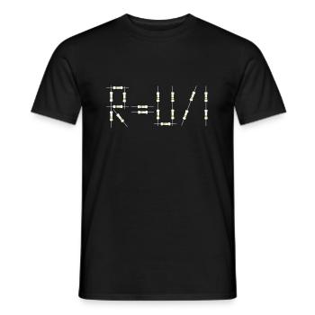 Resistance formula Ohm's Law Electronics technician - Men's T-Shirt - black - Front - AI Model Male 178 light (178cm)