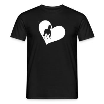 Pferd Pferde - Männer T-Shirt - Schwarz - Vorne - AI Model Male 178 light (178cm)