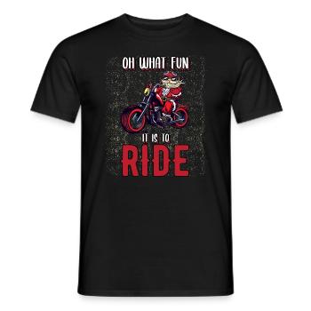 Weinachten Motorradfahrer Santa Claus Biker - Männer T-Shirt - Schwarz - Vorne - AI Model Male 178 light (178cm)