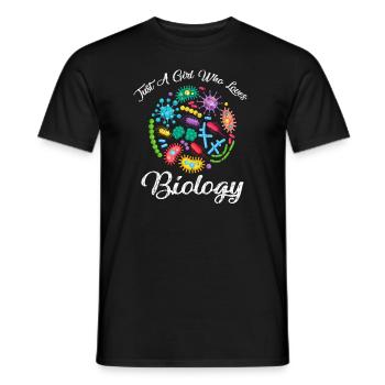 ust une fille qui aime la biologie / cadeau de biologiste - T-shirt homme - noir - Devant - AI Model Male 178 light (178cm)