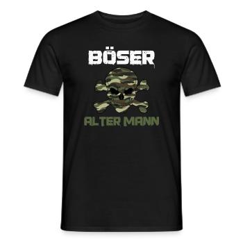 Herren Böser alter Mann Camouflage Tarnmuster - Männer T-Shirt - Schwarz - Vorne - AI Model Male 178 light (178cm)