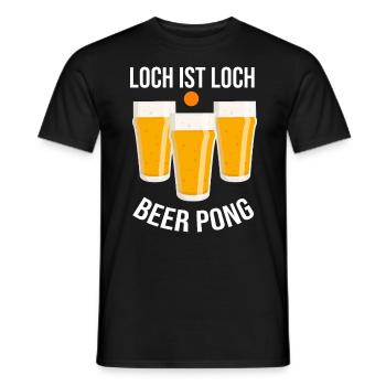 beerpong - Männer T-Shirt - Schwarz - Vorne - AI Model Male 178 light (178cm)