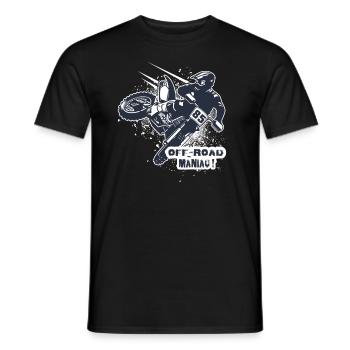 Motocross dirt bike enduro motorcycle offroad - Men's T-Shirt - black - Front - AI Model Male 178 light (178cm)