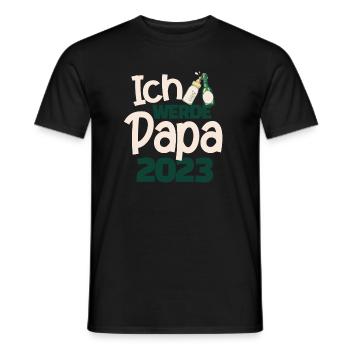 Ich werde Papa 2023 - Männer T-Shirt - Schwarz - Vorne - AI Model Male 178 light (178cm)
