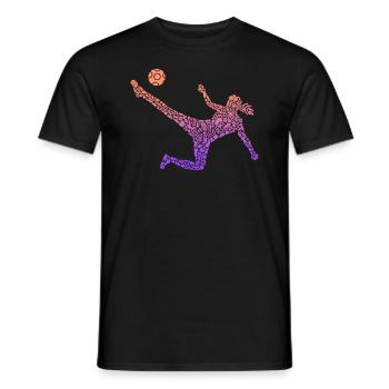 Joueuse de football Filles Joueuse de soccer - T-shirt homme - noir - Devant - AI Model Male 178 light (178cm)