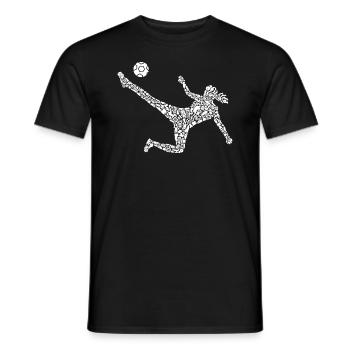 Joueuse de football Filles Joueuse de soccer - T-shirt homme - noir - Devant - AI Model Male 178 light (178cm)