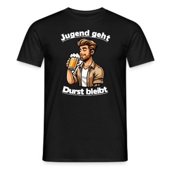Bier Papa Alterslos Genießen - Männer T-Shirt - Schwarz - Vorne - AI Model Male 178 light (178cm)