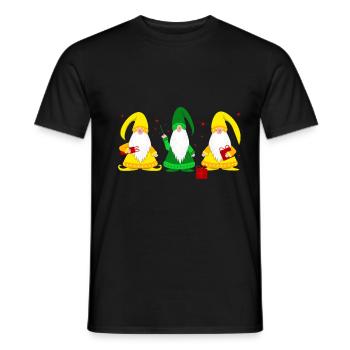 Elfes étoiles Noël - T-shirt homme - noir - Devant - AI Model Male 178 light (178cm)
