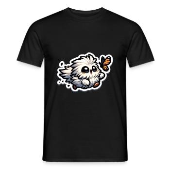 Silkie Chicken Fluffy Chicken Silkies - Men's T-Shirt - black - Front - AI Model Male 178 light (178cm)