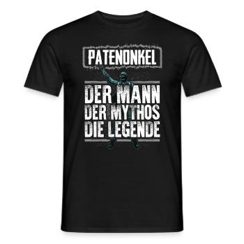 PATENONKEL - Mythos - Männer T-Shirt - Schwarz - Vorne - AI Model Male 178 light (178cm)