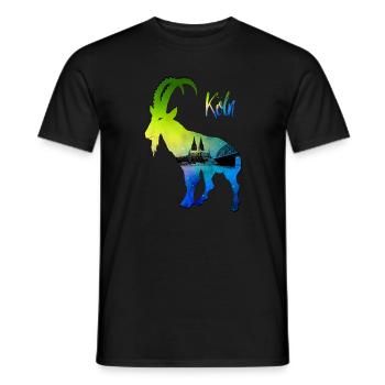 Kölner Dom Geißbock Hennes - T-shirt homme - noir - Devant - AI Model Male 178 light (178cm)