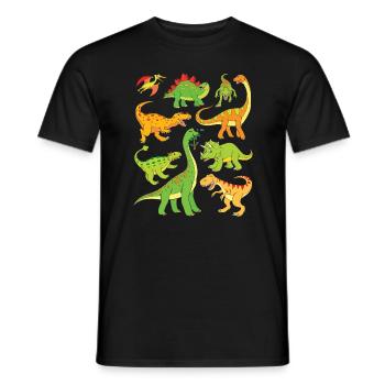 Dinosaur - Men's T-Shirt - black - Front - AI Model Male 178 light (178cm)