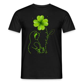 You Are My Lucky Charm Sloth Shamrock - Men's T-Shirt - black - Front - AI Model Male 178 light (178cm)