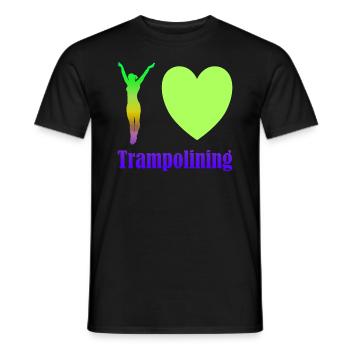 I love Trampolining - Männer T-Shirt - Schwarz - Vorne - AI Model Male 178 light (178cm)