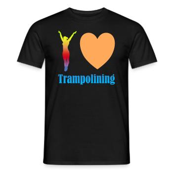 I love Trampolining - Männer T-Shirt - Schwarz - Vorne - AI Model Male 178 light (178cm)