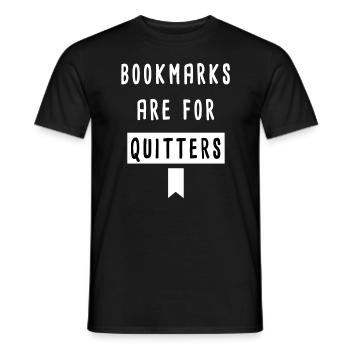 Les signets sont pour les amateurs de livres qui abandonnent - T-shirt homme - noir - Devant - AI Model Male 178 light (178cm)