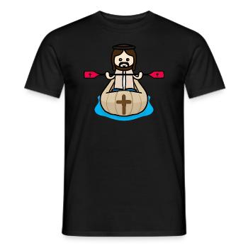 Jésus en kayak - T-shirt homme - noir - Devant - AI Model Male 178 light (178cm)