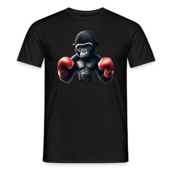 Boxer Gorilla - Men's T-Shirt - black - Front - AI Model Male 178 light (178cm)