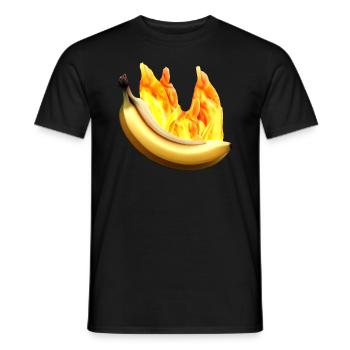 Brennende Banane - Männer T-Shirt - Schwarz - Vorne - AI Model Male 178 light (178cm)