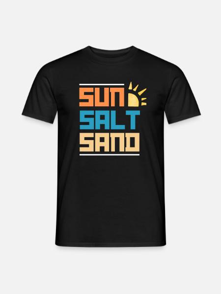 Sun Salt Sand Summer Vibes - Men's T-Shirt - black