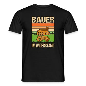 Bauer Im Widerstand Landwirt Protest Demonstration - Männer T-Shirt - Schwarz - Vorne - AI Model Male 178 light (178cm)