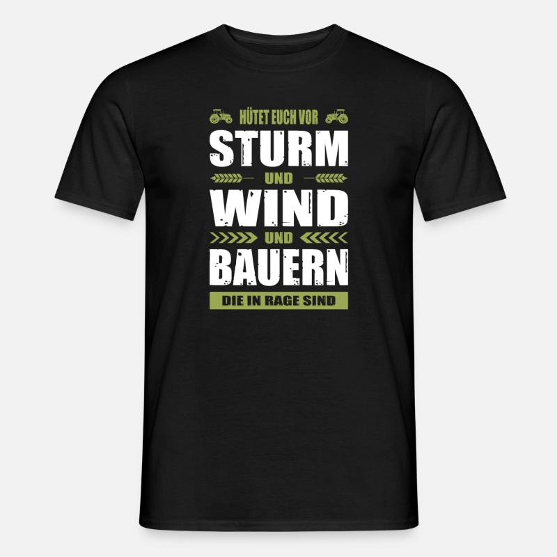 Bauernprotest Bauerndemo Bauer Landwirt Demo - Männer T-Shirt - Schwarz