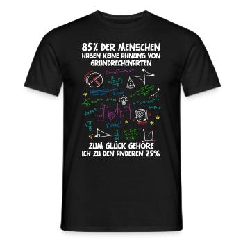 85 % n’ont aucune idée de l’arithmétique de base - T-shirt homme - noir - Devant - AI Model Male 178 light (178cm)