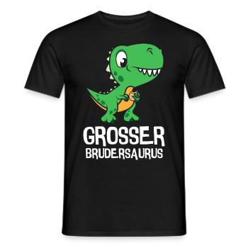 Je vais être un grand frère Frère Saurus Dino - T-shirt homme - noir - Devant - AI Model Male 178 light (178cm)