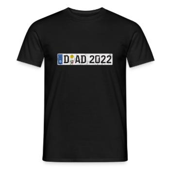 DAD 2022 Auto Kennzeichen Düsseldorf Vater Papa - Männer T-Shirt - Schwarz - Vorne - AI Model Male 178 light (178cm)