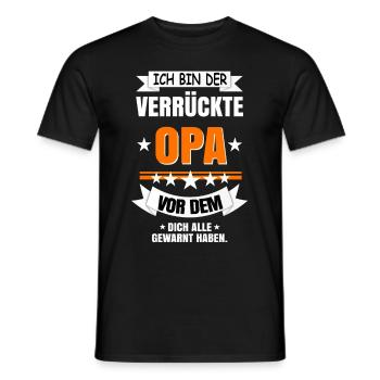 Ich bin der verrückte Opa - Männer T-Shirt - Schwarz - Vorne - AI Model Male 178 light (178cm)
