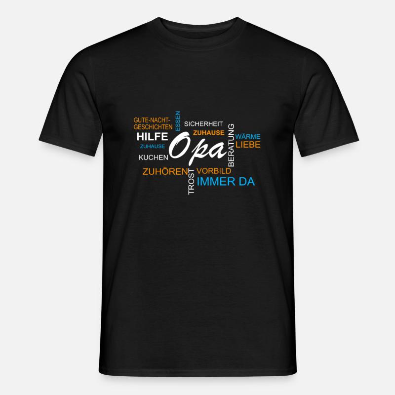 Opa - Männer T-Shirt - Schwarz