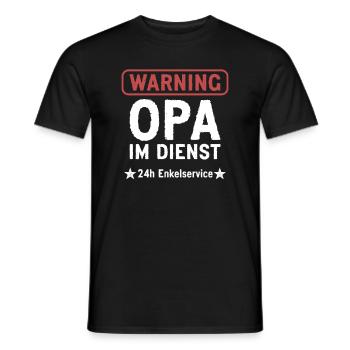 Opa im Dienst Geschenkidee - Männer T-Shirt - Schwarz - Vorne - AI Model Male 178 light (178cm)