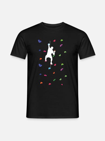 Wander/ Kletter Design Geschenkidee Kletterer Berg - Männer T-Shirt - Schwarz