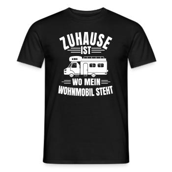 Zuhause ist wo mein Wohnmobil steht - Männer T-Shirt - Schwarz - Vorne - AI Model Male 178 light (178cm)